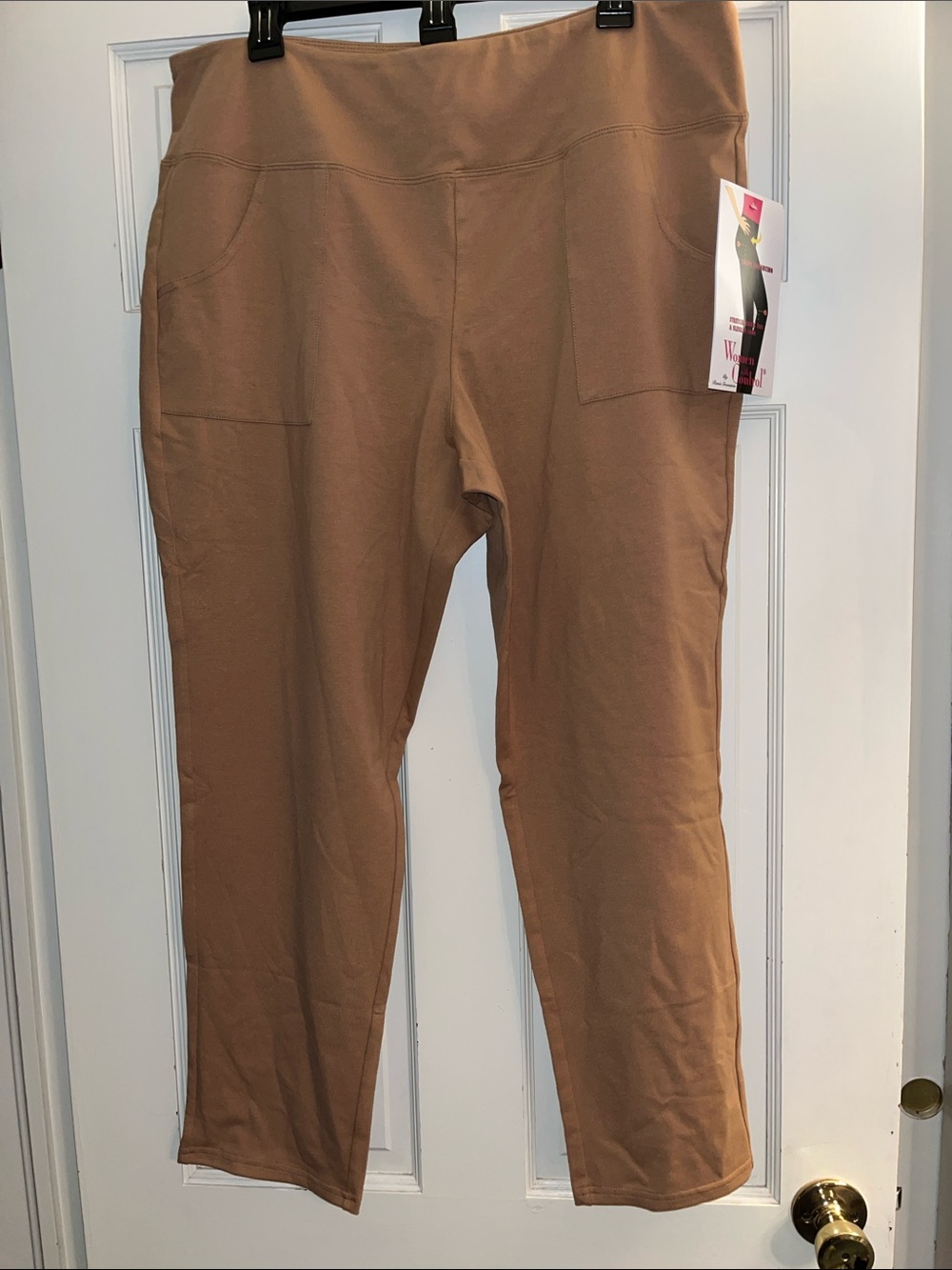 Women with Control Camel/Tan Stretch Pants with Front Pockets NWT